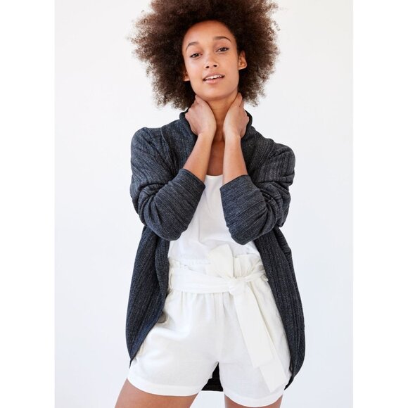 ARITZIA Wilfred Diderot Cocoon Oversized Open Cardigan in Heather Grey size S - Picture 2 of 10